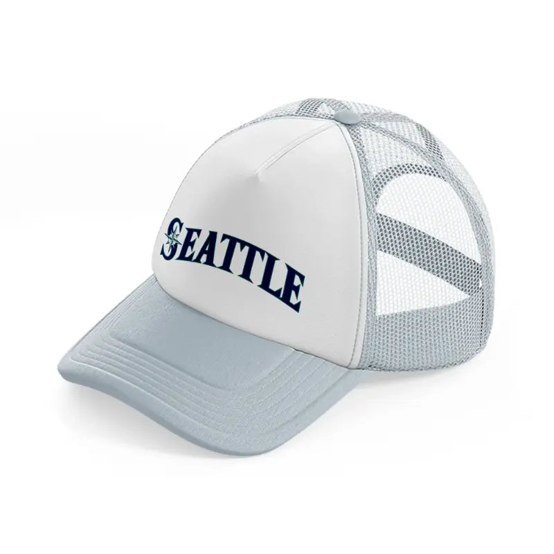 seattle emblem-grey-trucker-hat