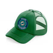 miami dolphins green trucker hat