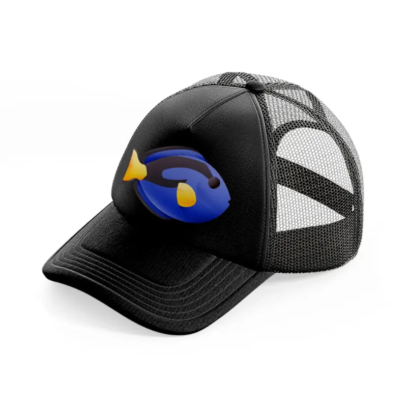 blue-tang-fish-black-trucker-hat