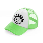 baby girl doodle-lime-green-trucker-hat