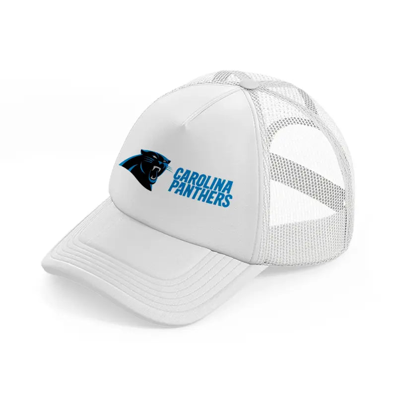 carolina panthers full logo-white-trucker-hat