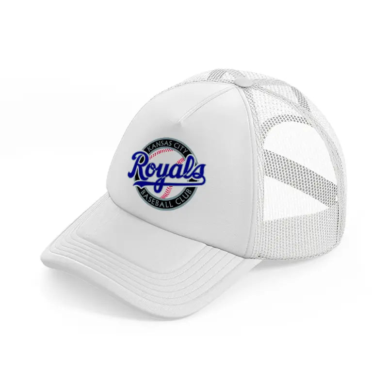 kansas city royals baseball club-white-trucker-hat
