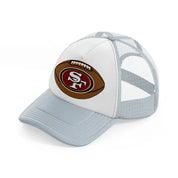 49ers american football ball-grey-trucker-hat