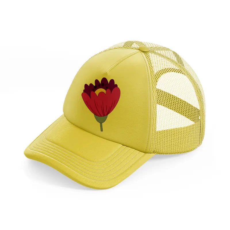 floral elements-34-gold-trucker-hat