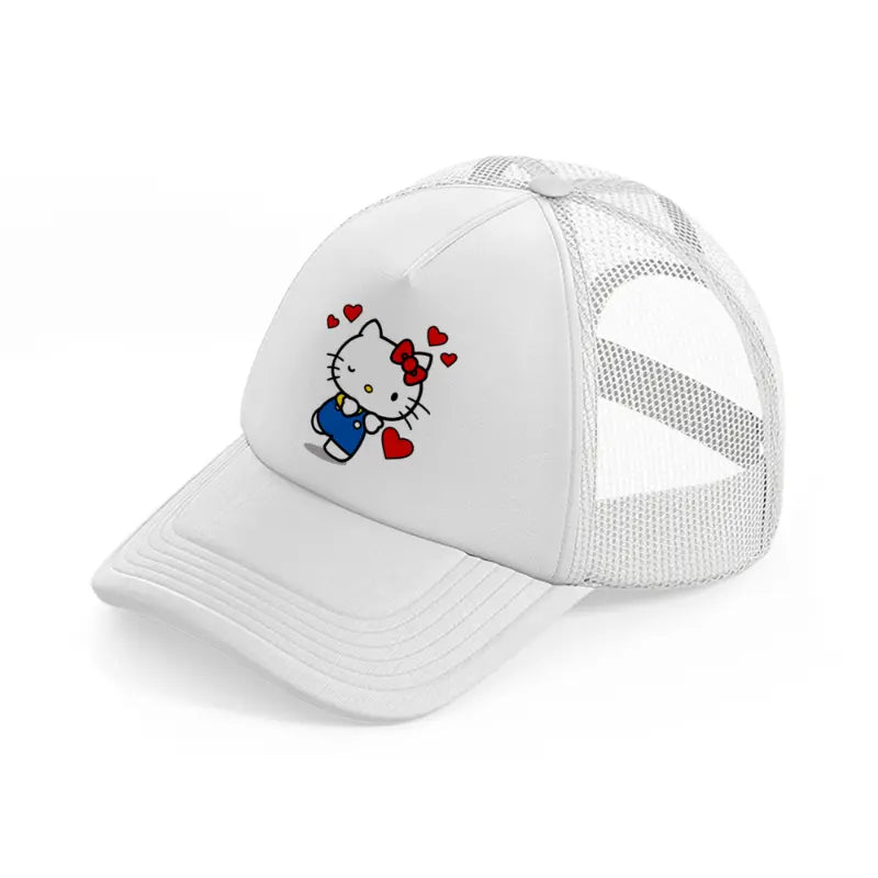 hello kitty wink white trucker hat