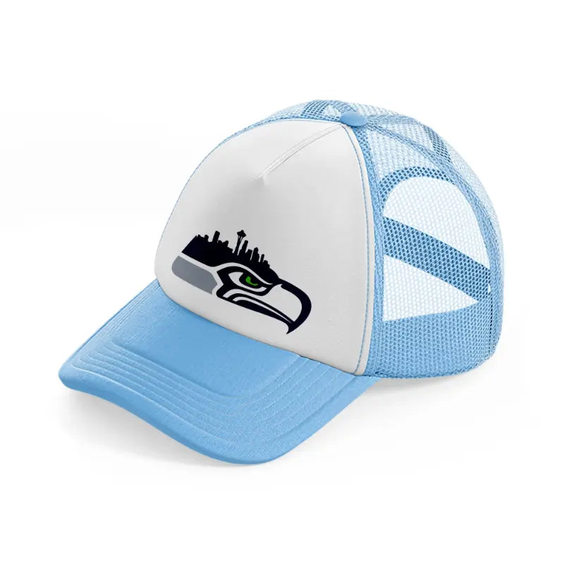 seattle seahawks shape-sky-blue-trucker-hat