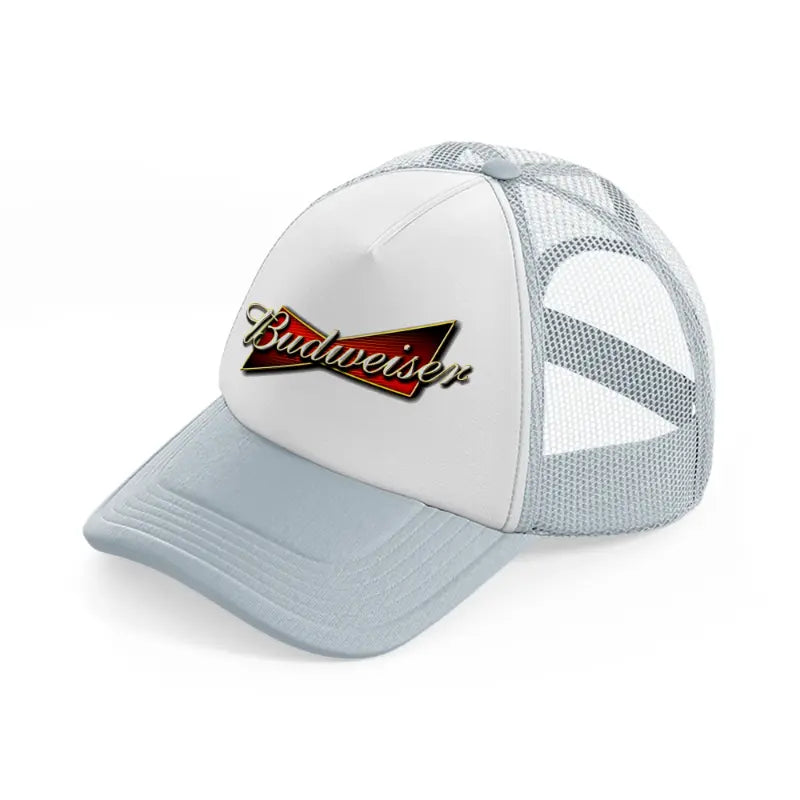budweiser logo-grey-trucker-hat