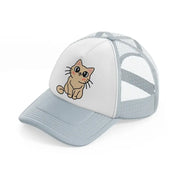 cute cat-grey-trucker-hat