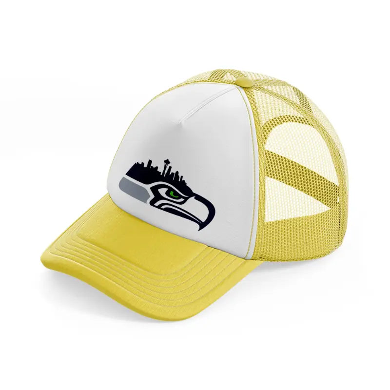 seattle seahawks shape-yellow-trucker-hat