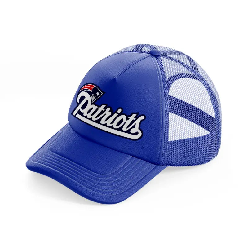 new england patriots logo-blue-trucker-hat