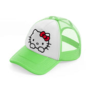 hello kitty basic lime green trucker hat