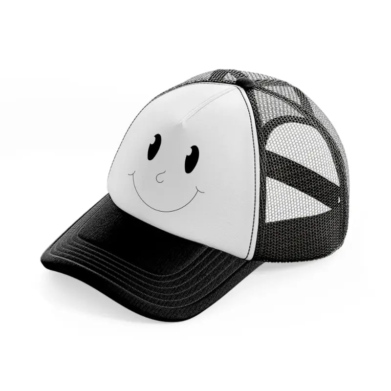 groovy elements 62 black and white trucker hat