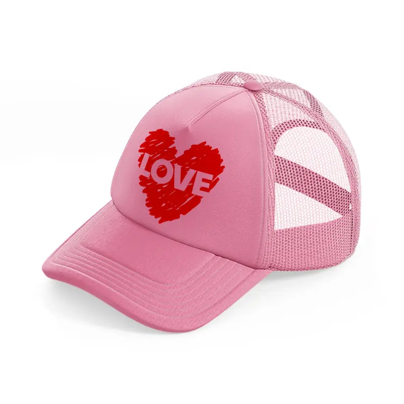 love pink trucker hat