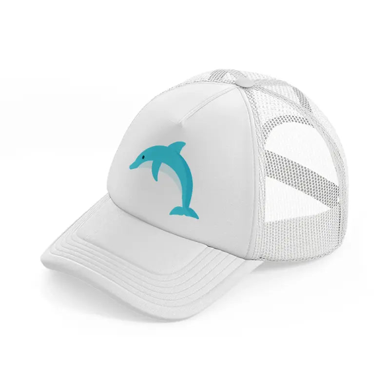 dolphin (2) white trucker hat