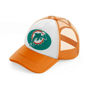 miami dolphins classic-orange-trucker-hat