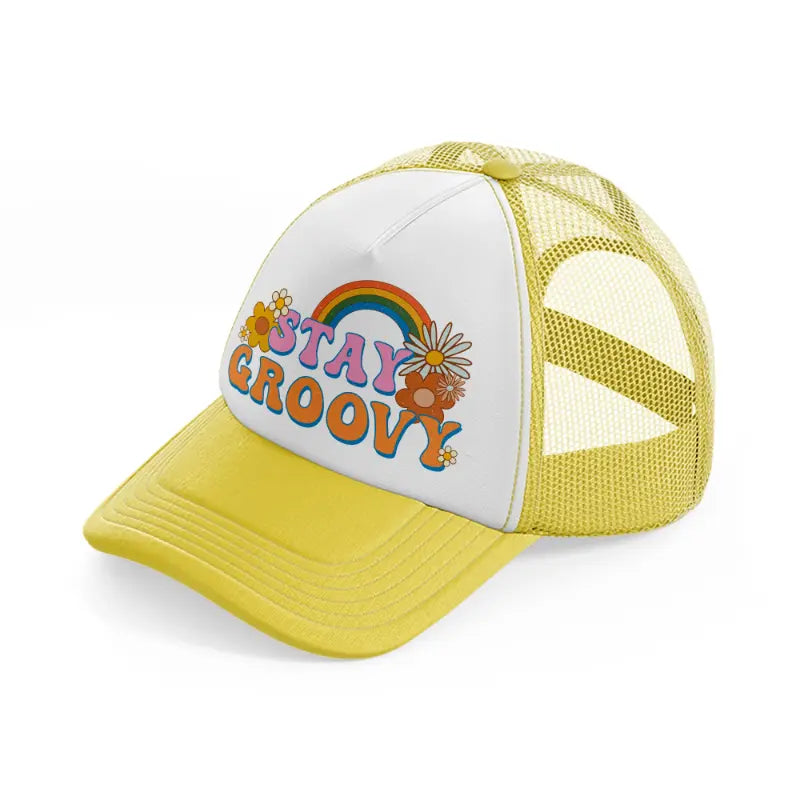 hippiehappy1 yellow trucker hat