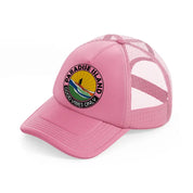 paradise island good vibes only-pink-trucker-hat