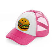burger-neon-pink-trucker-hat