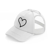 heart doodle white trucker hat