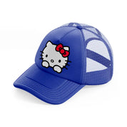 hello kitty basic blue trucker hat