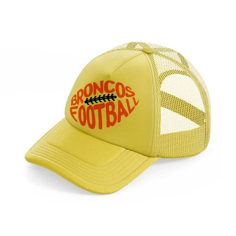 broncos football-gold-trucker-hat