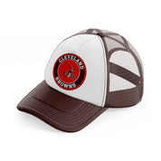 cleveland browns red and brown-brown-trucker-hat