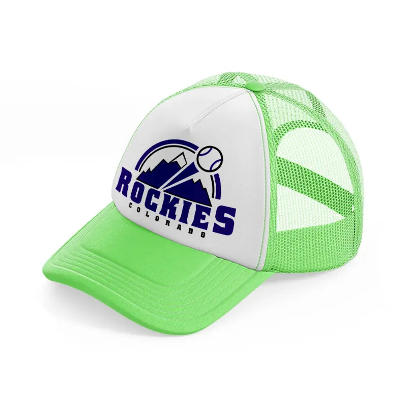 rockies colorado lime green trucker hat