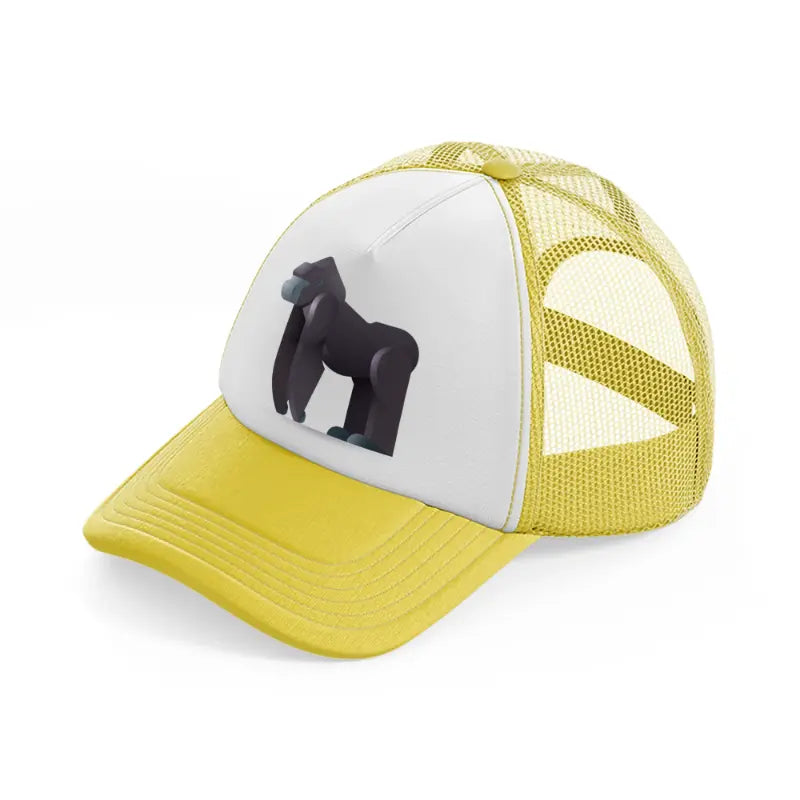 019-gorilla-yellow-trucker-hat