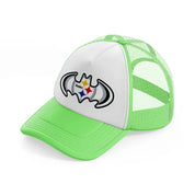 pittsburgh steelers bat-lime-green-trucker-hat