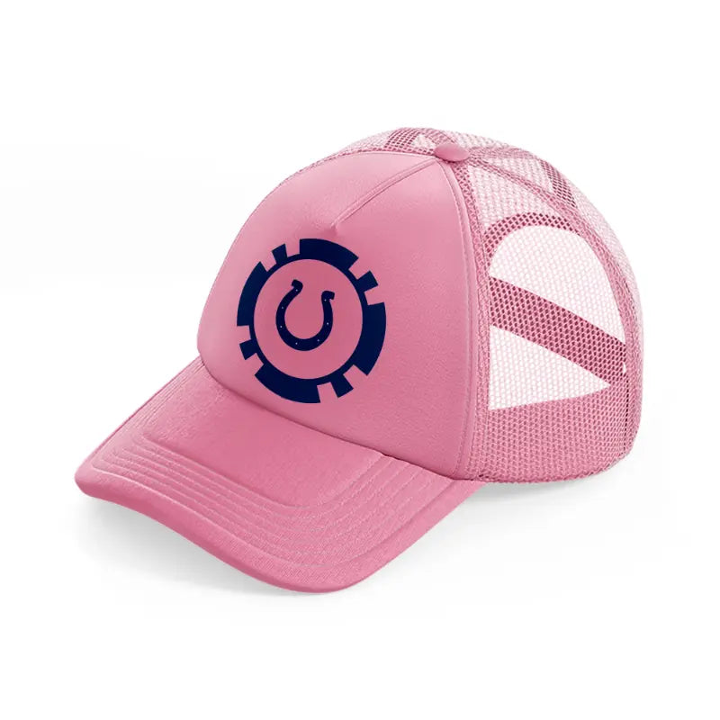 indianapolis colts blue badge-pink-trucker-hat