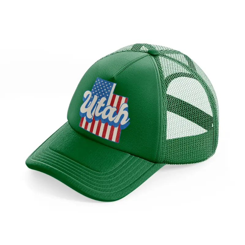 utah flag-green-trucker-hat