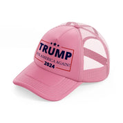 Trump 2024 Fix America Again pink Trucker Hat