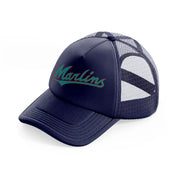 miami marlins-navy-blue-trucker-hat