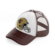 new orleans saints helmet-brown-trucker-hat