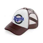 kansas city royals baseball club-brown-trucker-hat
