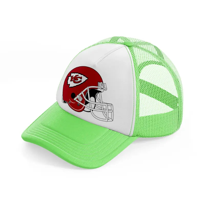 kansas city chiefs helmet-lime-green-trucker-hat