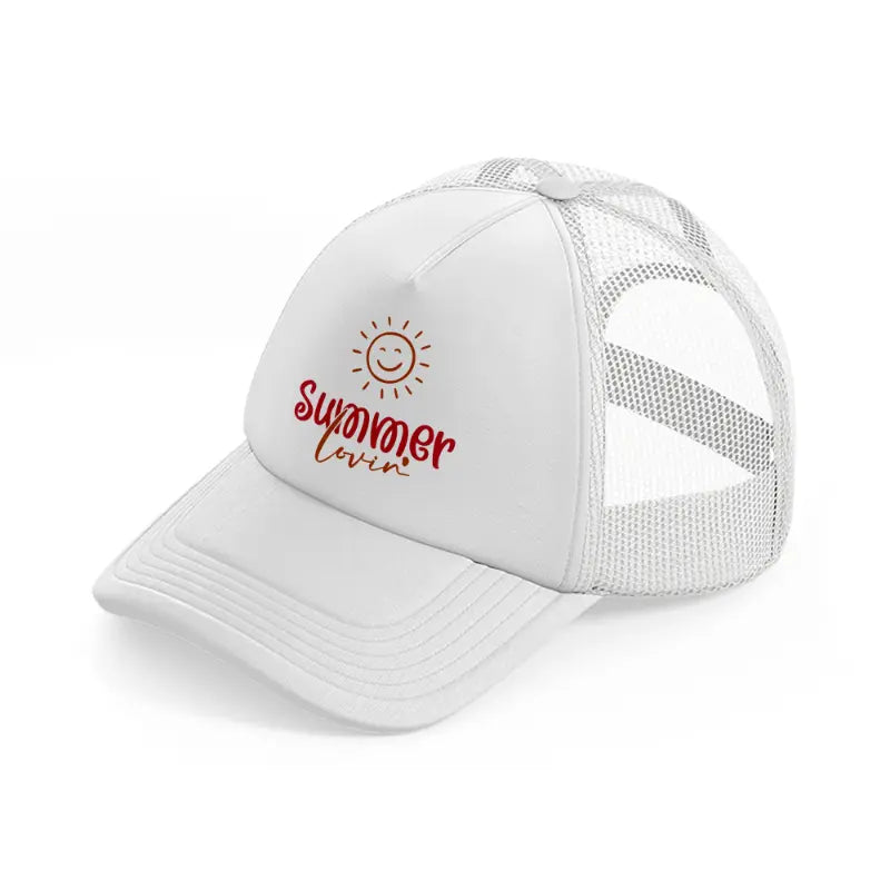 summer lovin white trucker hat