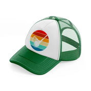 golf ball with stick retro green and white trucker hat