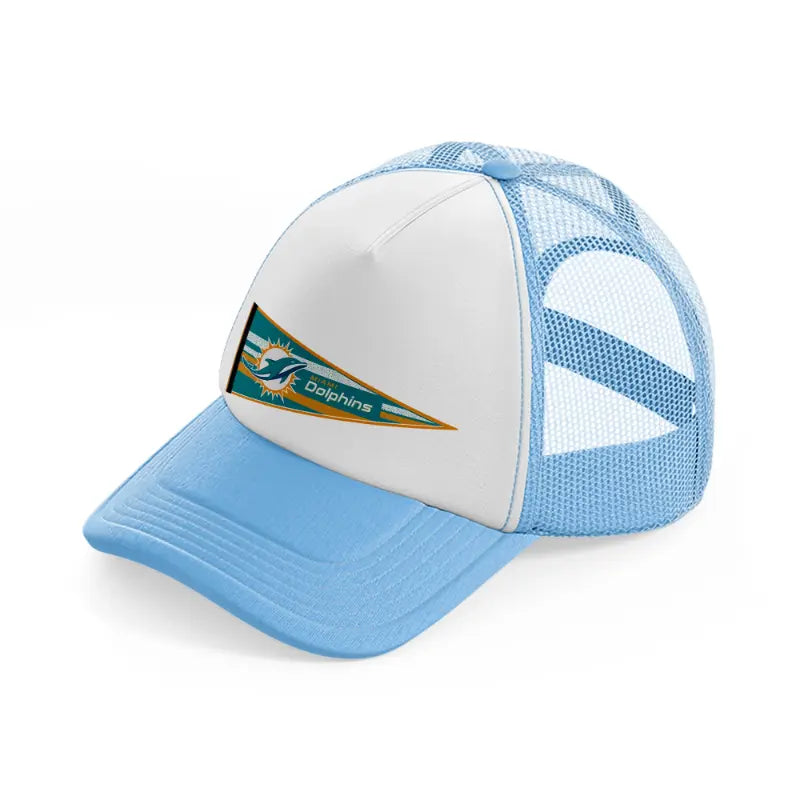miami dolphins flag-sky-blue-trucker-hat