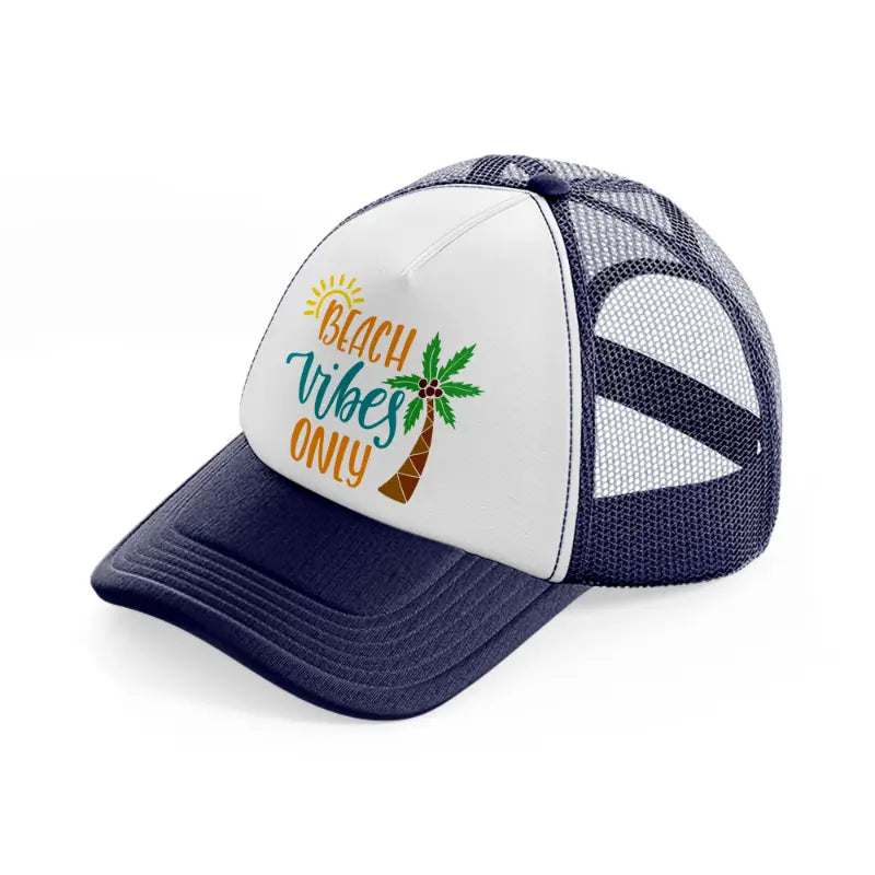 beach vibes only-navy-blue-and-white-trucker-hat