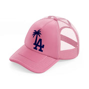 la palm tree-pink-trucker-hat