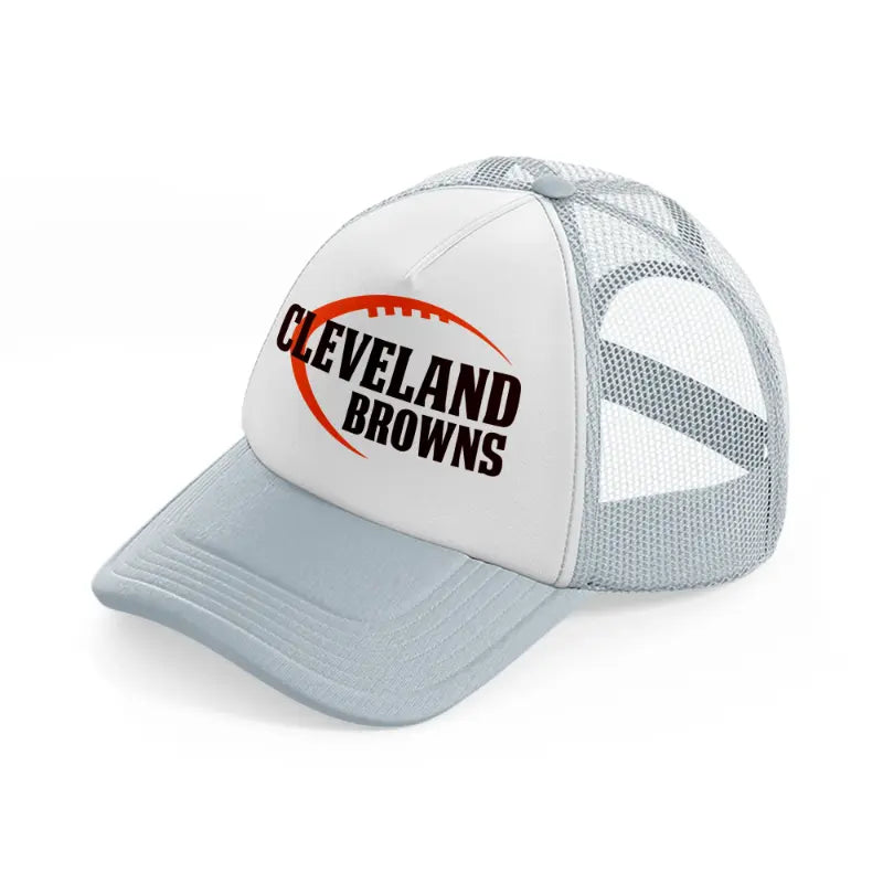 cleveland browns football-grey-trucker-hat