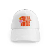 groovy love sentiments gs 06 white trucker hat