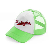 washington logo-lime-green-trucker-hat