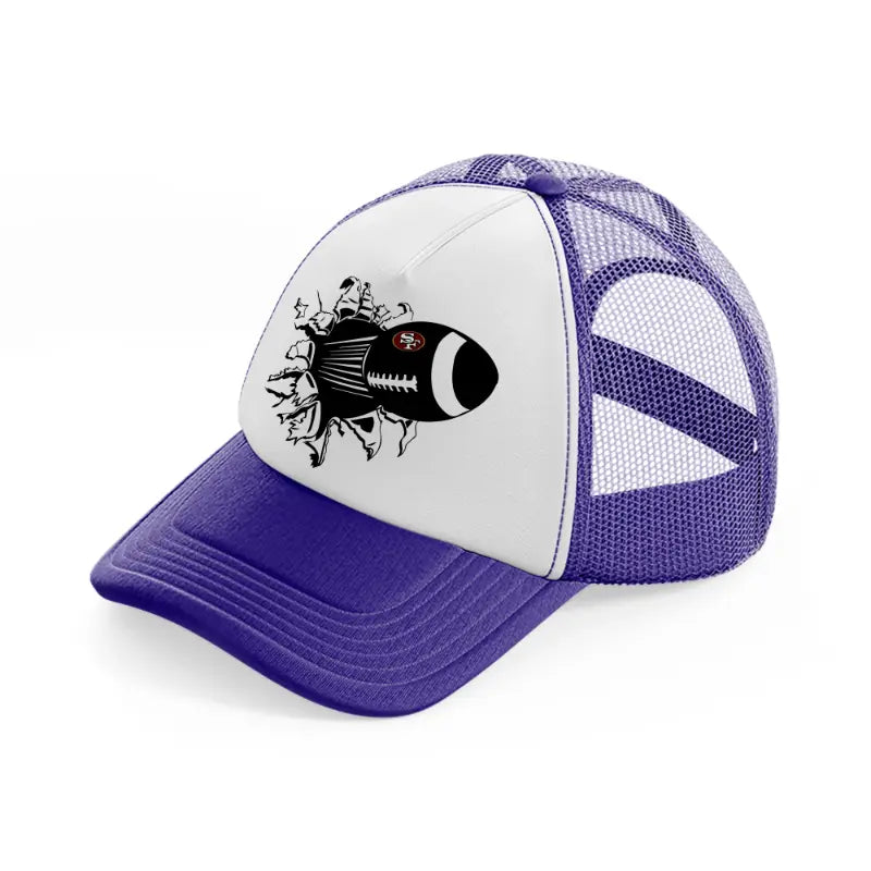 impact 49ers american football ball-purple-trucker-hat