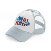 connecticut flag-grey-trucker-hat