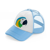 parrot (1) sky blue trucker hat