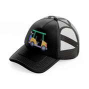 golf cart black trucker hat