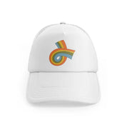 groovy shapes 12 white trucker hat