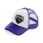 jacksonville jaguars white badge-purple-trucker-hat